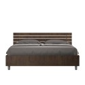 Tweepersoonsbed 160x190cm walnotenhout lattenbodem hellend hoofdbord Ankel I Noix Aanbod