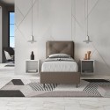 Eenpersoonsbed met opbergruimte 80x190 cm met gevoerd hoofdbord Appia S Aankoop
