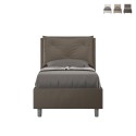Eenpersoonsbed met opbergruimte 80x190 cm met gevoerd hoofdbord Appia S Verkoop