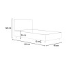 Eenpersoonsbed met opslag 80x190cm kinderkamer Priya S 