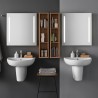 Hangend wastafel 65cm badkamer keramiek met 1 of 3 gaten Geberit Selnova Aanbod