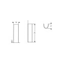 Kolom h71cm voor wandgemonteerde wastafel modern design Geberit Selnova Verkoop