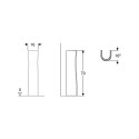 Vrijstaande wastafelzuil voor zwevende wastafel modern design h70cm Geberit Colibrì Verkoop