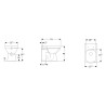 Staand toilet met verticale of horizontale afvoer Rimfree sanitair Geberit Selnova Korting