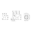 Watercloset staand toilet met verticale afvoer sanitair Geberit Selnova Aanbod