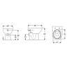 Staand toilet Water met horizontale afvoer sanitair Geberit Selnova Aanbod
