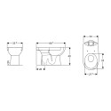 WC-pot staand met externe stortbak horizontale afvoer sanitair Geberit Selnova Verkoop