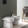 Vrijstaande bidet tegen de muur, keramiek sanitair badkamer Geberit Selnova Verkoop