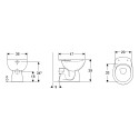 Staand toilet keramiek horizontale afvoer sanitair Geberit Colibrì Aanbod