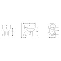 Staand toilet met verticale afvoer Geberit Colibrì badkamer sanitair Aanbod