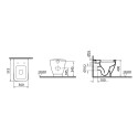 Staande toiletpot filomuro keramiek wandafvoer sanitair Shift VitrA Aanbod