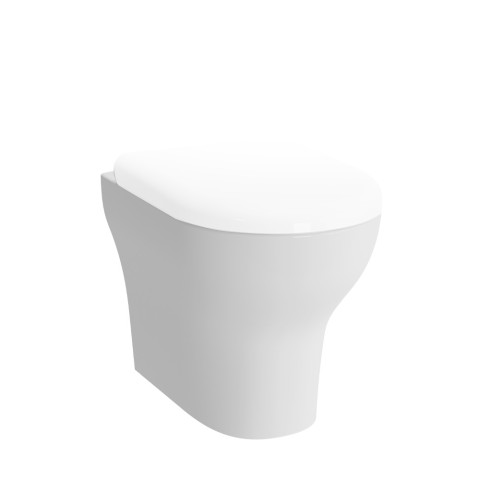 Staand WC-toilet van keramiek tegen de muur met wandafvoer sanitair Zentrum VitrA Aanbieding