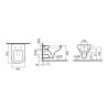 Hangend toilet van keramiek wandafvoer badkamer sanitair S20 VitrA Korting