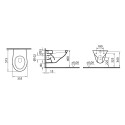 Hangend toiletpot met muurafvoer sanitair Normus Arkitekt VitrA Kortingen