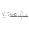 Moderne hangende bidet van keramiek badkamer sanitair Normus Arkitekt VitrA Aanbod
