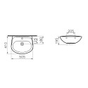 Normus VitrA 50cm badkamer wastafel keramiek sanitair Korting