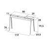 Fornacella Canalina Houtskoolgrill voor Arrosticini met Paratiaset Torino 80+40 Plus Aanbod
