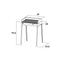 Draagbare Houtskoolbarbecue van IJzer met Grill 40x30 Vesuvio Model