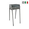 Draagbare Houtskoolbarbecue van IJzer met Grill 40x30 Vesuvio Verkoop