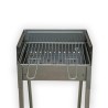 Draagbare ijzeren houtskoolbarbecue met Vesuvio-grill 40x30 Korting