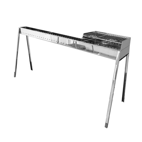 Fornacella Canalina Vleesgrill Arrosticini op Houtskool met Kit Paratia Milano 80+40 Plus Aanbieding