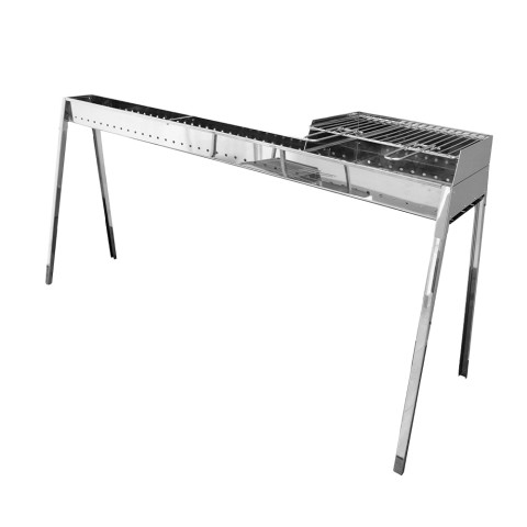 Fornacella Canalina Houtskoolgrill voor Spiezen Arrosticini met Kit Paratia Milano 100+40 Plus Aanbieding