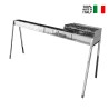 Fornacella Canalina Houtskoolgrill voor Spiezen Arrosticini met Kit Paratia Milano 100+40 Plus Verkoop