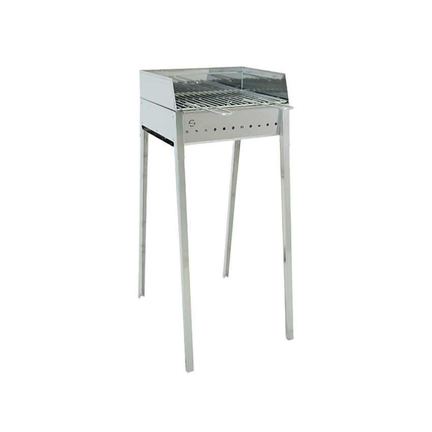 Draagbare Houtskoolbarbecue van IJzer met Grill 40x30 Stromboli Aanbieding