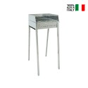 Draagbare Houtskoolbarbecue van IJzer met Grill 40x30 Stromboli Verkoop