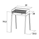 Draagbare Houtskoolbarbecue van IJzer met Grill 40x30 Stromboli Voorraad