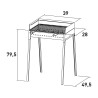 Draagbare Houtskoolbarbecue van IJzer met Grill 40x30 Stromboli Voorraad