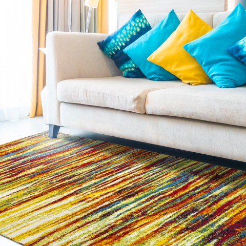 Rechthoekig tapijt Modern Ontwerp Woonkamer Kantoor Art Line Color