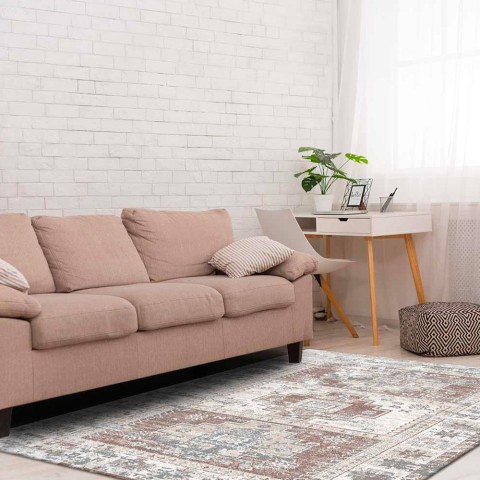 Modern Ontwerp Woonkamer Deken Victory Antique Brown Grey