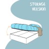 Tweepersoons bed met opbergruimte 160x190cm in walnoothout Demas Nod Noix Catalogus