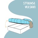 Tweepersoons bed met opbergruimte 160x190cm in walnoothout Demas Noix Catalogus
