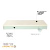 Tweepersoonsmatras 200x200 cm Anatomisch Memory Foam, Afneembare Hoes, 24 cm Dik Aanbod