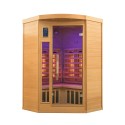 Finse hoeksauna voor thuis, hout, 2/3 personen, infrarood Apollon 2C Aanbod