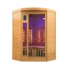 Finse hoeksauna voor thuis, hout, 2/3 personen, infrarood Apollon 2C Aanbod