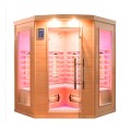 Finse hoekinfraroodsauna voor thuisgebruik in hout 3/4 zitplaatsen Apollon 3C Aanbieding