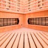 Finse hoekinfraroodsauna voor thuisgebruik in hout 3/4 zitplaatsen Apollon 3C Kortingen