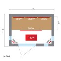 Infrarood Finse thuissauna 2-persoons Dual Healthy Spectra 3 Model
