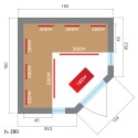 Infraroodhoeksauna Fins, 3-persoons voor thuis, Dual Healthy Spectra 4 Voorraad
