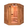 Infraroodhoeksauna Fins, 3-persoons voor thuis, Dual Healthy Spectra 4 Aanbieding