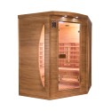 Infraroodhoeksauna Fins, 3-persoons voor thuis, Dual Healthy Spectra 4 Verkoop