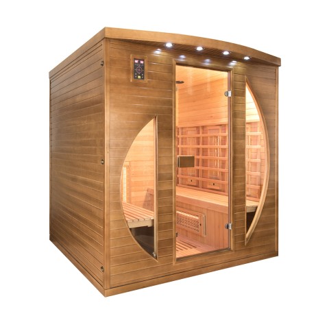 Infrarood sauna van hout voor 4 personen voor thuisgebruik Dual Healthy Spectra 5 Aanbieding