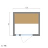 Finse sauna voor 2 personen van hout voor thuis, elektrische kachel 4,5 kW Zen 2 Model