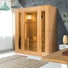 Driepersoons Finse thuis-sauna van hout met elektrische kachel 4,5 kW Zen 3 Verkoop