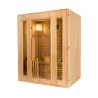 Driepersoons Finse thuis-sauna van hout met elektrische kachel 4,5 kW Zen 3 Korting