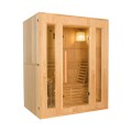 Driepersoons Finse thuis-sauna van hout met elektrische kachel 4,5 kW Zen 3 Aanbieding