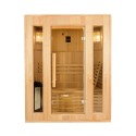 Driepersoons Finse thuis-sauna van hout met elektrische kachel 4,5 kW Zen 3 Aanbod